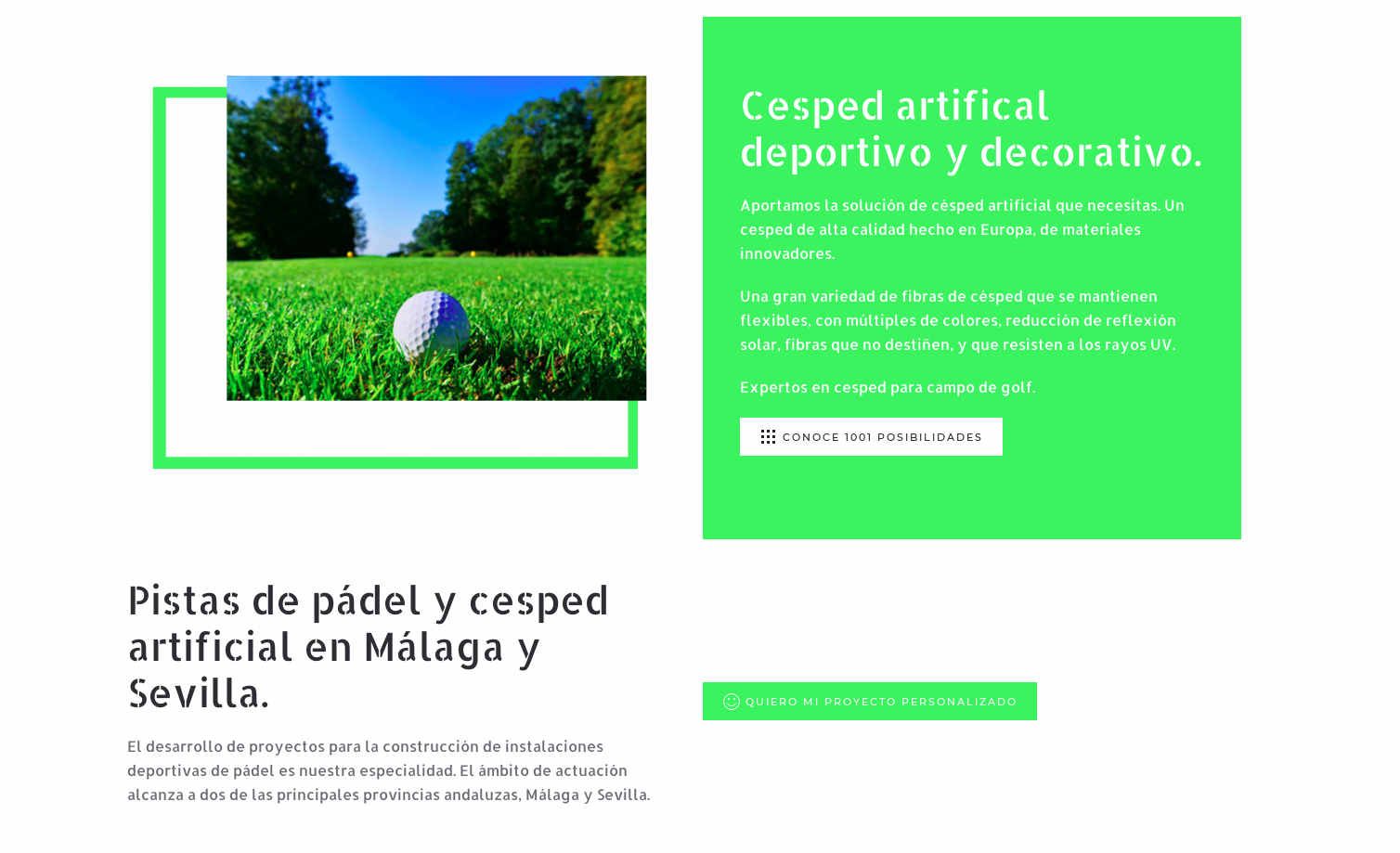 Diseño Web Empresa Construcción de Pistas de Padel